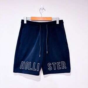HOLLISTER Black‎ logo sweat shorts | Casual streetwear | X-Small
